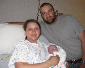 The happy couple with Justin