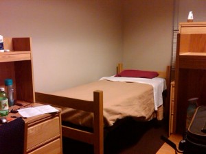 My space. Other half of the room is a mirror image.